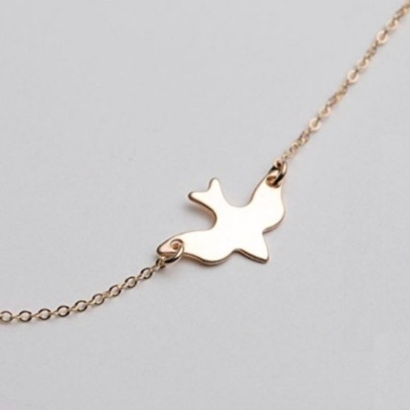 Cute Gold Dove Chain Necklace - Picture 2 of 3